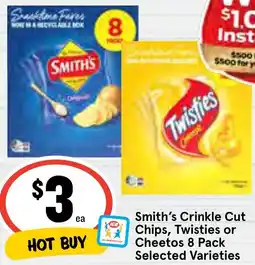 Ritchies Smith's Crinkle Cut Chips, Twisties or Cheetos offer