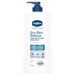 Woolworths Vaseline Expert Care Body Lotion Dry Skin Rescue 550ml offer