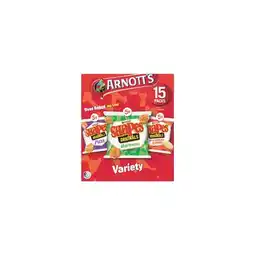 Woolworths Arnott’s Shapes Multipack Crackers 375g Pk 15 offer