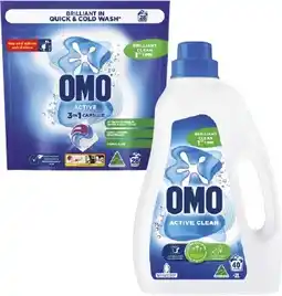 Coles Omo Laundry Liquid 2 Litre or Capsules 28 Pack offer