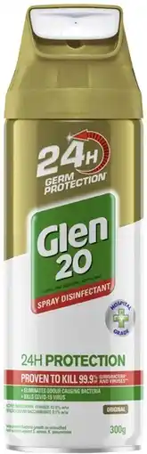 Coles Glen 20 Gold 24h Protection Disinfectant Spray 300g offer