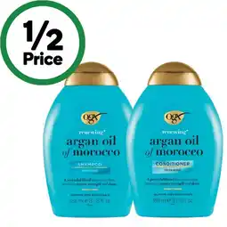 Woolworths OGX Shampoo or Conditioner 385ml offer