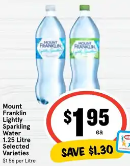 Ritchies Mount Franklin Lightly Sparkling Water offer