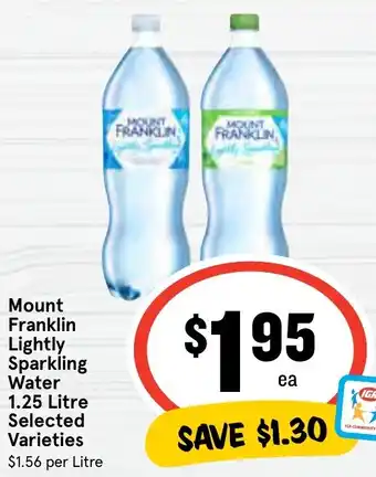 Ritchies Mount Franklin Lightly Sparkling Water offer