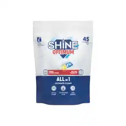 Woolworths Shine Optimum All-In-One Dishwashing Pods Pk 45 offer