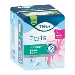 Woolworths TENA InstaDRY Long Length Pads Pk 8 offer
