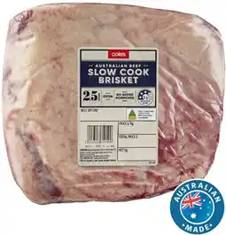 Coles Coles Australian No Added Hormones Slow Cook Beef Brisket offer