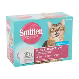Woolworths Smitten Mince Selection Adult Wet Cat Food Pk 12 x 85g offer