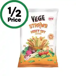Woolworths Vege Straws or Vege Nibbles 75g – From the Health Food Aisle offer