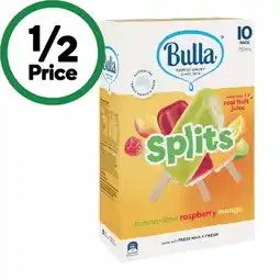Woolworths Bulla Everyday or Variety Multipacks 472-750ml Pk 8-14 β From the Freezer offer