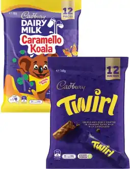 Coles Cadbury Sharepack 120g-180g offer