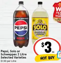 Ritchies Pepsi, Solo or Schweppes offer