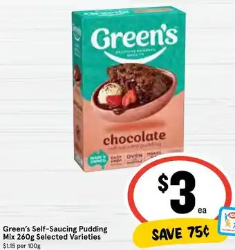 Ritchies Green's Self-Saucing Pudding Mix offer