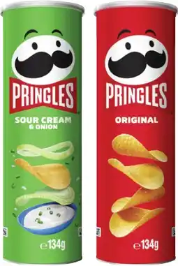 Coles Pringles Potato Crisps 118g-134g offer