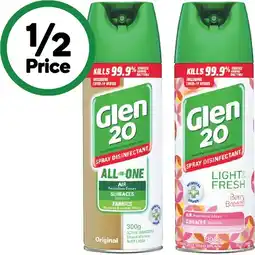 Woolworths Glen 20 Disinfectant Spray 300g offer