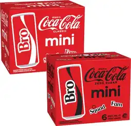 Coles Coca-Cola, Fanta or Sprite Mini Cans 6x250mL offer