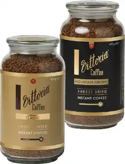 Coles Vittoria Freeze Dried Instant Coffee 400g offer