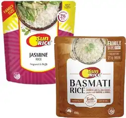 Coles Sunrice Microwave Rice Pouch 450g offer