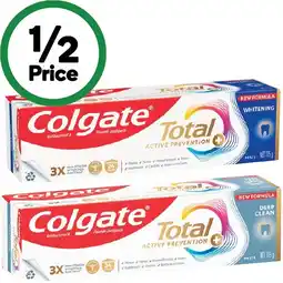 Woolworths Colgate Total Advanced Clean Toothpaste 115g offer