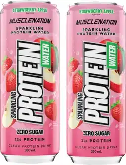 Coles Muscle Nation Sparkling Protein Water 330mL offer