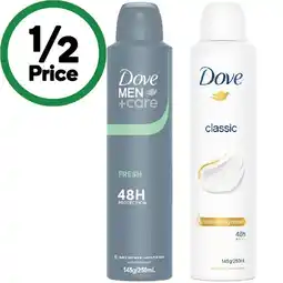Woolworths Dove Antiperspirant Deodorant 48h 250ml offer