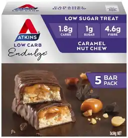 Coles Atkins Low Carb Endulge Bars 5 Pack 150g-200g offer