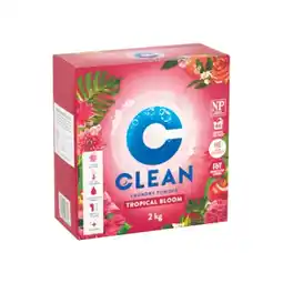 Woolworths Clean Laundry Powder Tropical Bloom or Fresh Getaway 2 kg offer