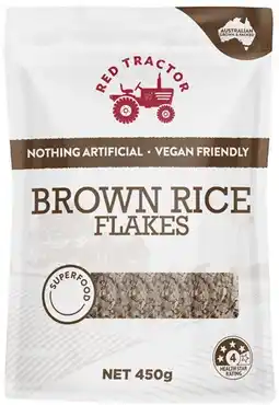 Coles Red Tractor Brown Rice Flakes 450g offer