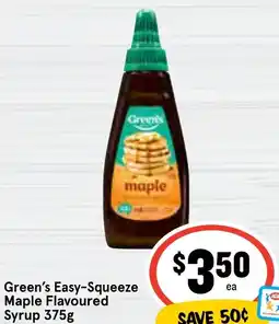 Ritchies Green's Easy-Squeeze Maple Flavoured Syrup offer