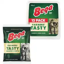 Woolworths Bega Block, Grated or Sliced Cheese 250g offer