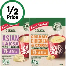 Woolworths Continental Cup a Soup 50-75g Pk 2 offer