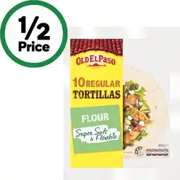 Woolworths Old El Paso Regular Tortillas 400g Pk 10 offer