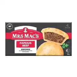 Woolworths Mrs Mac’s Pies or Sausage Rolls 700-760g Pk 4 offer