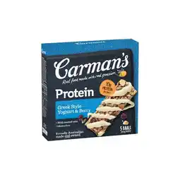 Woolworths Carmanās Protein Bars 150-200g Pk 5 offer