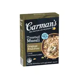 Woolworths Carman’s Muesli 500g offer