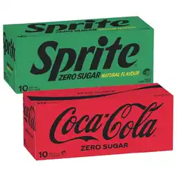 Woolworths Coca-Cola, Sprite or Fanta Soft Drink Varieties 10 x 375ml offer