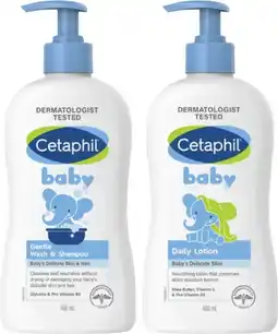 Coles Cetaphil Baby Daily Lotion or Wash & Shampoo 400mL offer