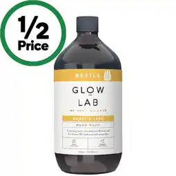 Woolworths Glow Lab Refill Hand Wash 900ml offer