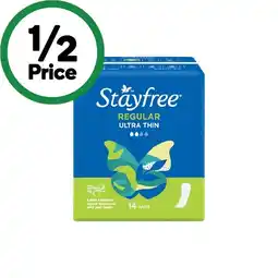 Woolworths Stayfree Ultra Thins Pads Pk 10-16 offer