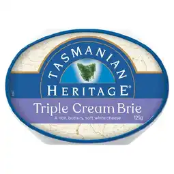 Woolworths Tasmanian Heritage Brie or Camembert 125g – From the Deli offer