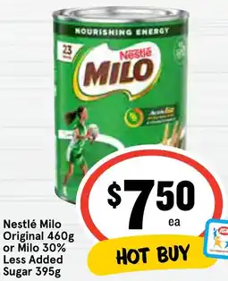 Ritchies Nestlé Milo Original or Milo Less Added Sugar offer