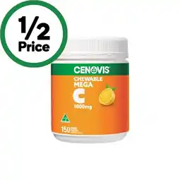 Woolworths Cenovis Mega C 1000mg Chewable Tablets Pk 150 offer