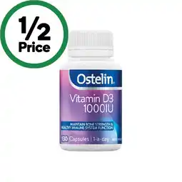 Woolworths Ostelin Vitamin D3 1000IU Capsules Pk 130 offer