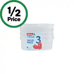 Woolworths Decor Tellfresh Oblong Container 1 Litre Pk 3 offer