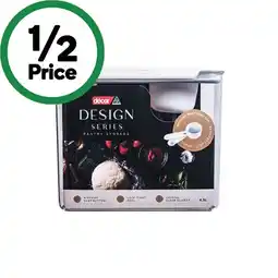 Woolworths Decor Design Series Pantry Oblong Container with Cup 4.3 Litre offer