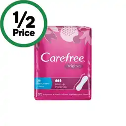 Woolworths Carefree Original Unscented Liners Pk 30 offer
