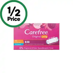 Woolworths Carefree Liners Long Pk 30 offer