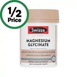 Woolworths Swisse Ultiboost Magnesium Glycinate Tablets Pk 120 offer