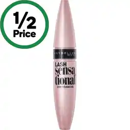 Woolworths Maybelline Lash Sensational Washable Mascara 9.5ml – Blackest Black offer