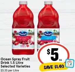 Ritchies Ocean Spray Fruit Drink offer